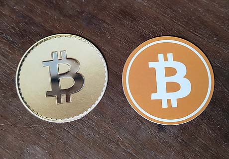 Papierbitcoin ⌀ 60 mm Spielkarte rund