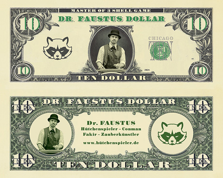 individuell personalisierter Dollarschein