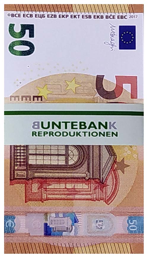 50er Geldstapel Euroscheine mit Banderole